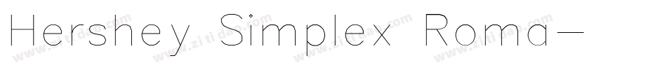 Hershey Simplex Roma字体转换